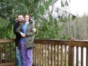 After setting up the camera I ran over and slid across the wet deck into Ian