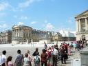 This line was SO hot from the wide expanse of cobblestones and no shade.