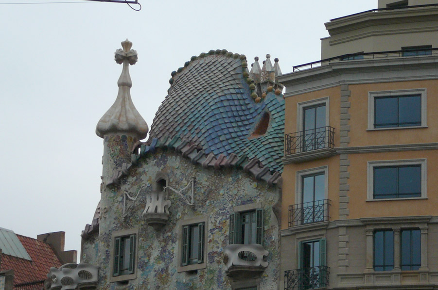 the roof of Casa Batllo